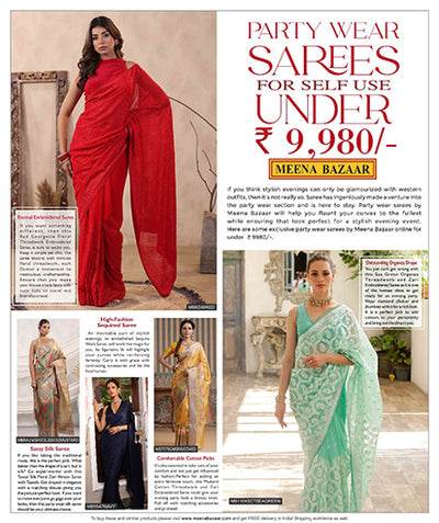 Party Wear Sarees for Self Use Under Rs.9980/-