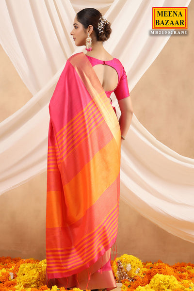 Rani Blended Silk Zari Woven Saree