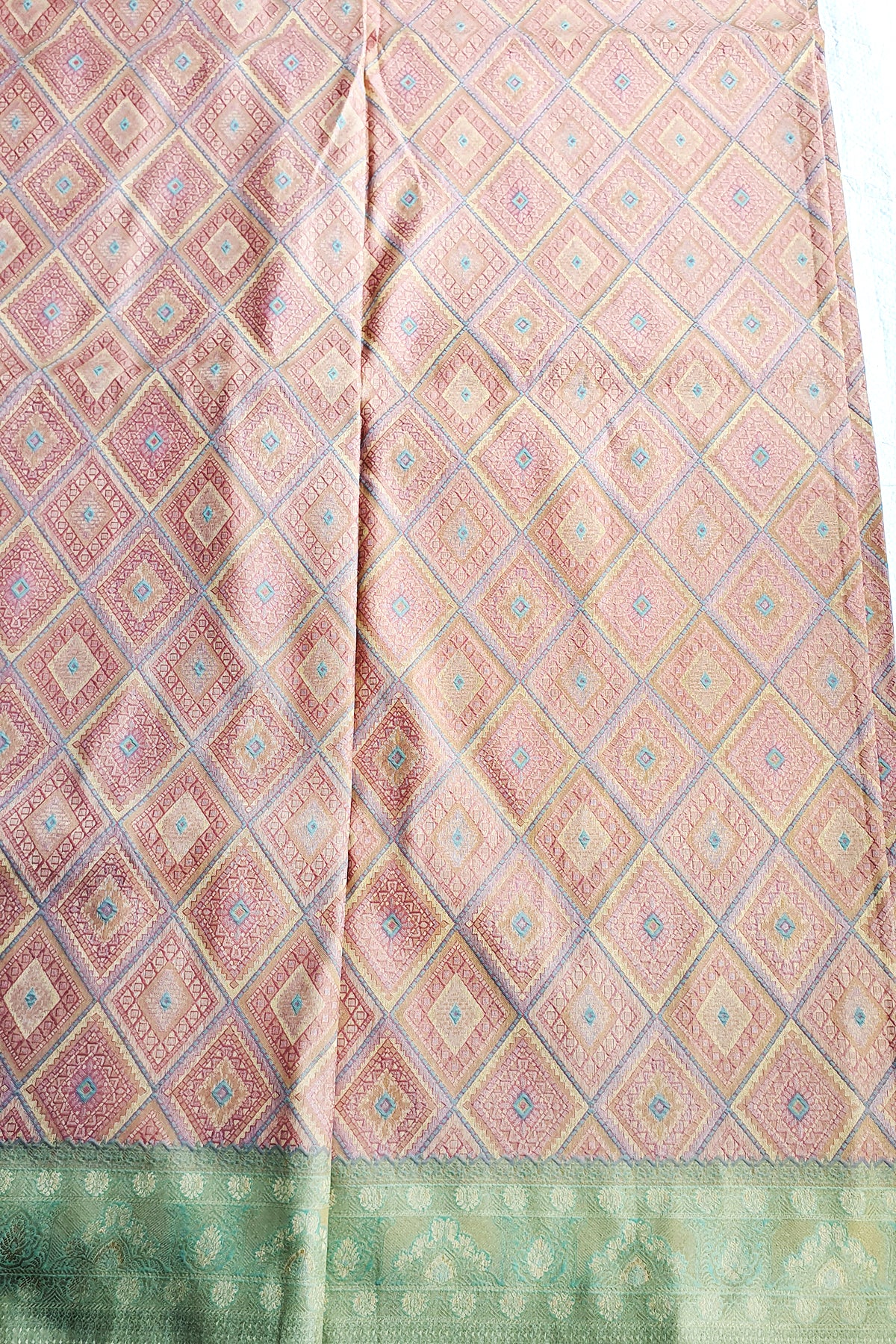 Pink Blended Silk Zari Weaving Saree
