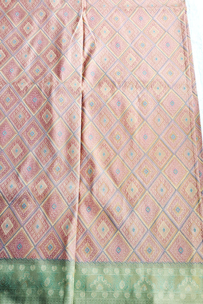 Pink Blended Silk Zari Weaving Saree