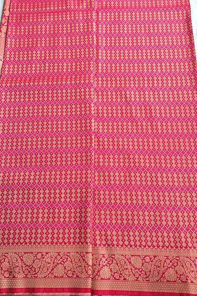 Rani Blended Silk Zari Weaving Saree