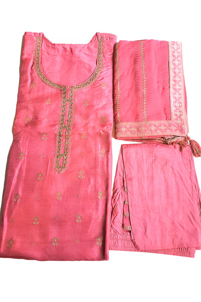 Gajari Modal Silk Zari Woven Kurti with Pant