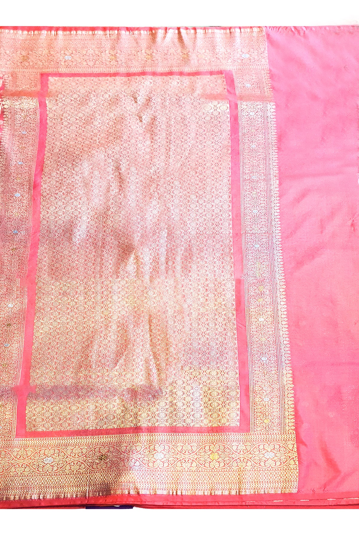 Gajari Banarasi Silk Woven Saree