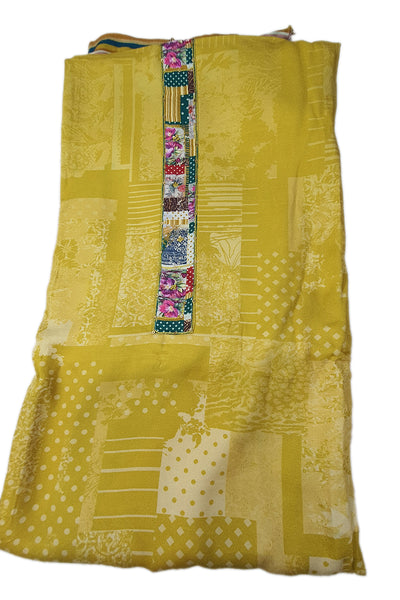 Mustard Pashmina Printed Suit