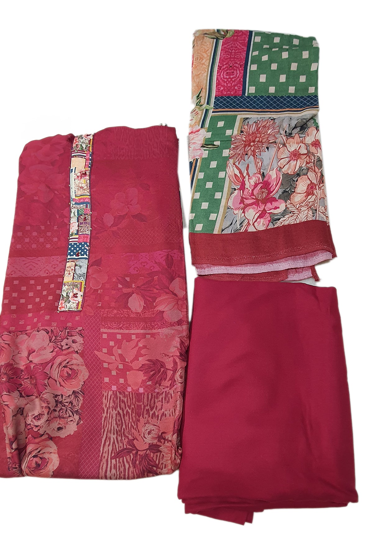 Gajari Pashmina Printed Suit