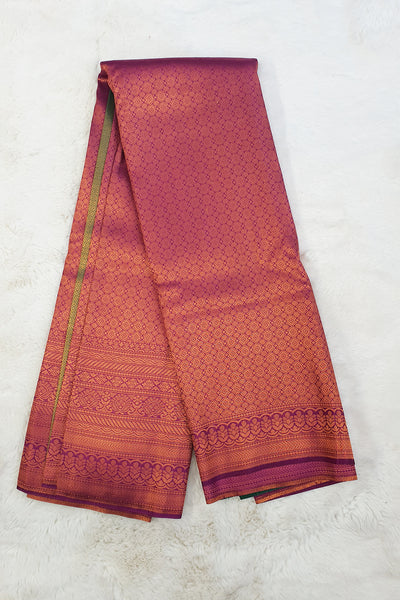 Wine Silk Woven Saree