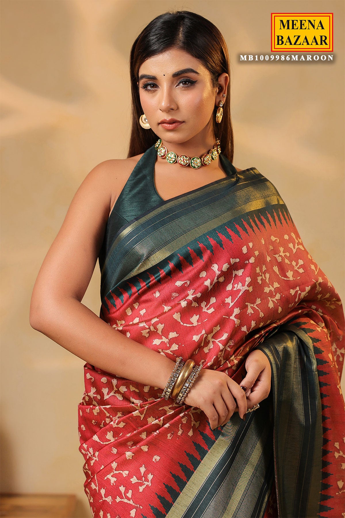 Maroon Silk Weaving Saree Elegant Traditional & Festive Wear