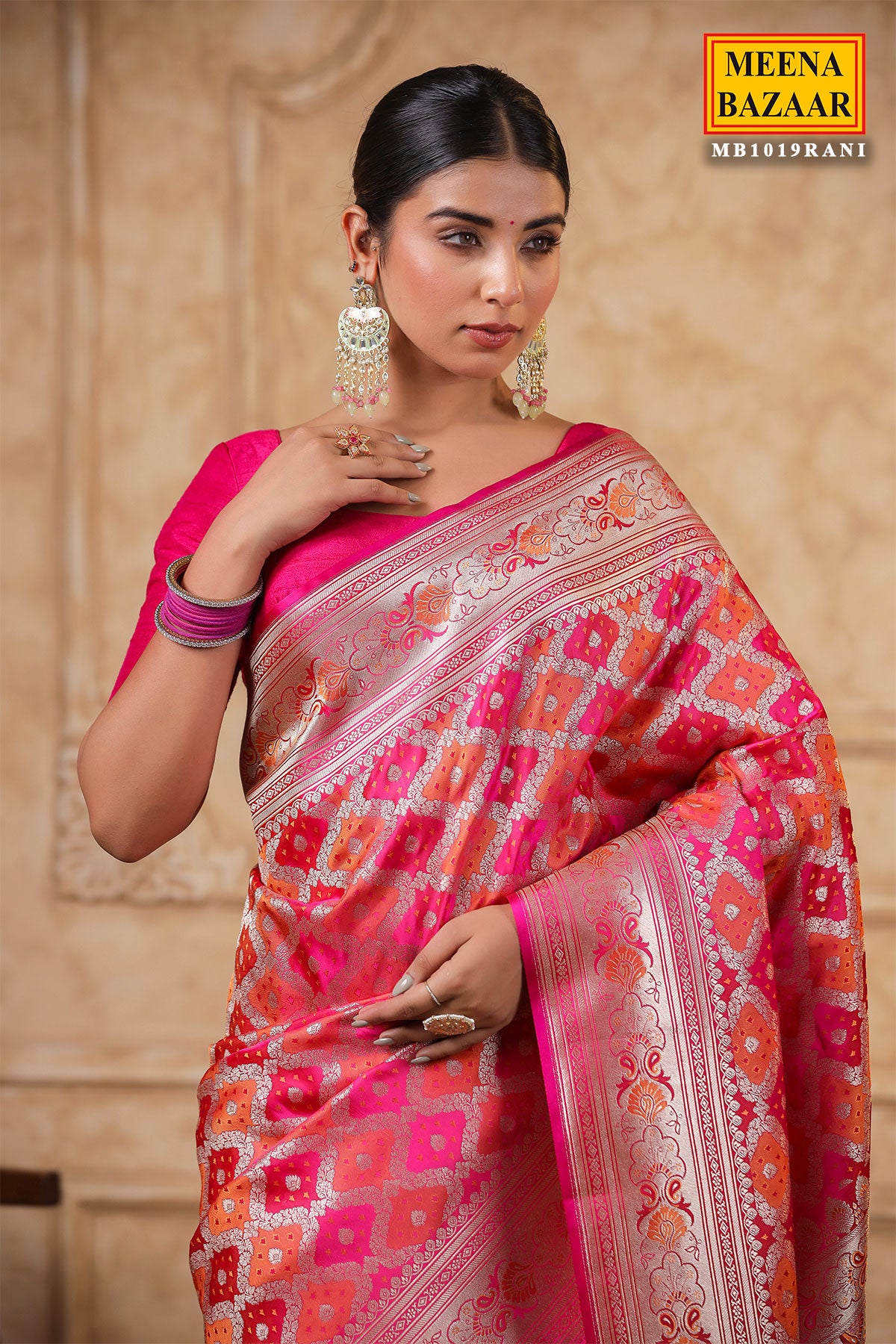 Rani Silk Zari Woven Saree