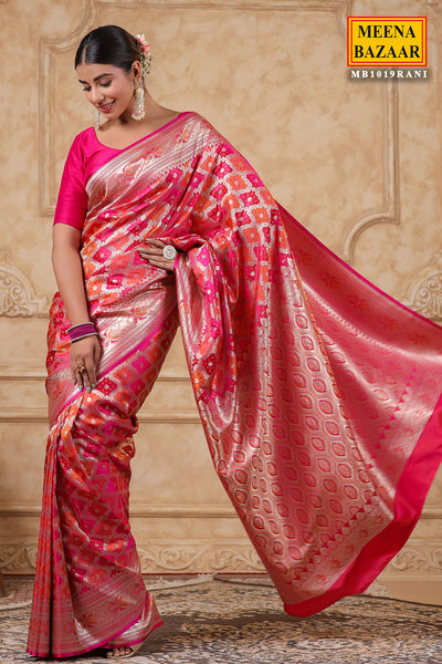 Rani Silk Zari Woven Saree