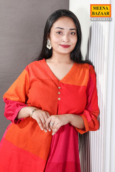 Rani Color-Blocked Cotton Printed Tunic Co-ord Set