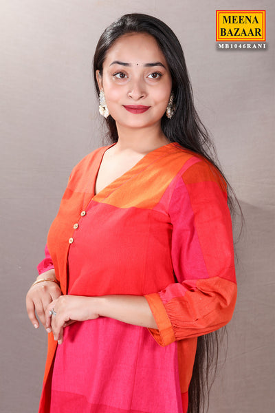 Rani Color-Blocked Cotton Printed Tunic Co-ord Set