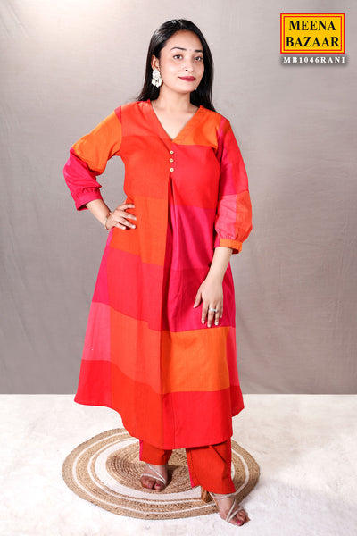 Rani Color-Blocked Cotton Printed Tunic Co-ord Set