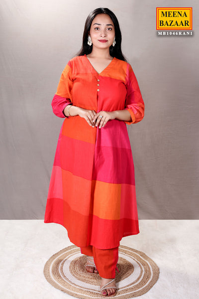 Rani Color-Blocked Cotton Printed Tunic Co-ord Set