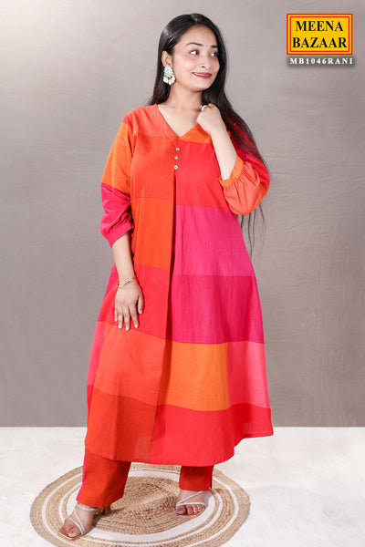 Rani Color-Blocked Cotton Printed Tunic Co-ord Set
