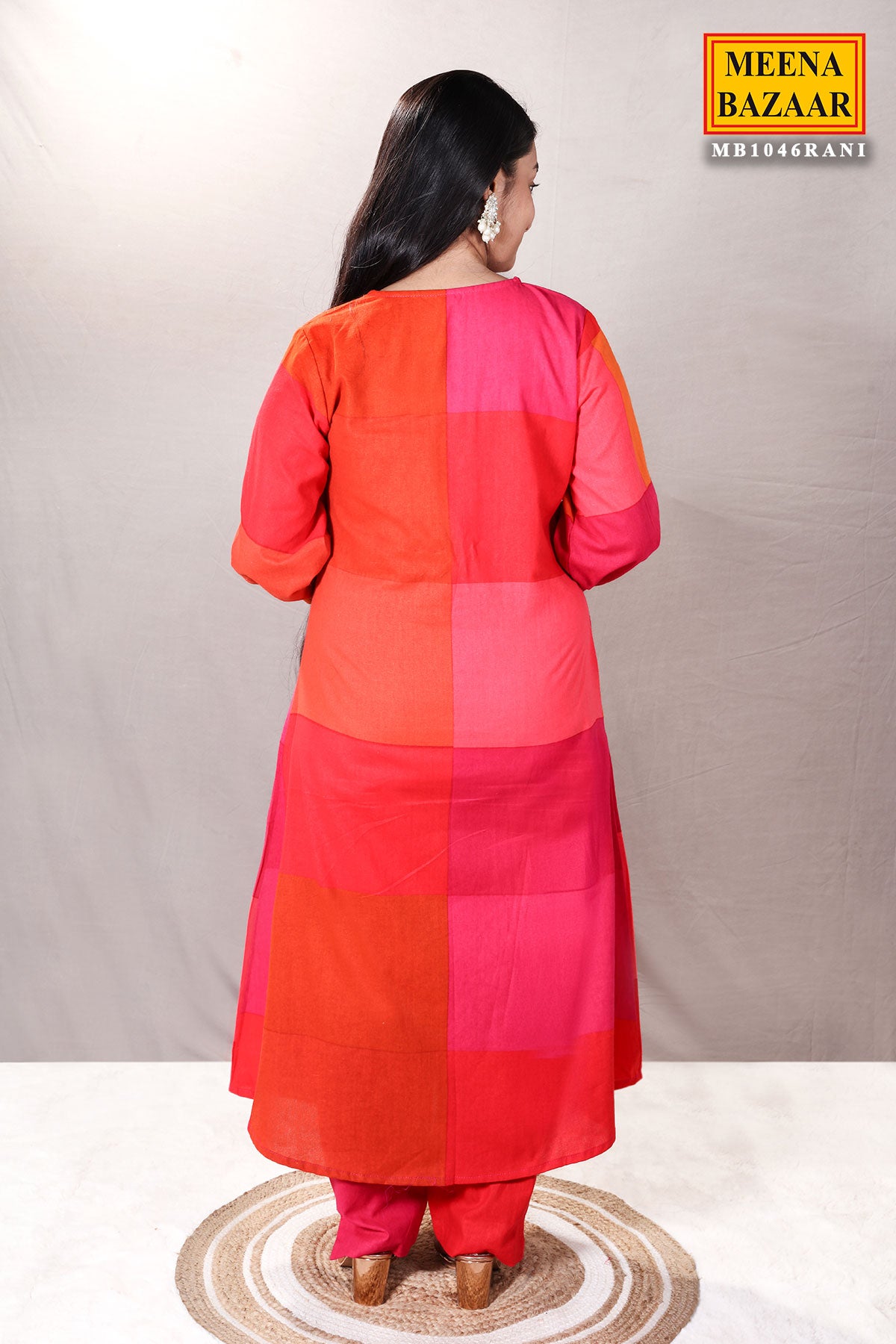 Rani Color-Blocked Cotton Printed Tunic Co-ord Set