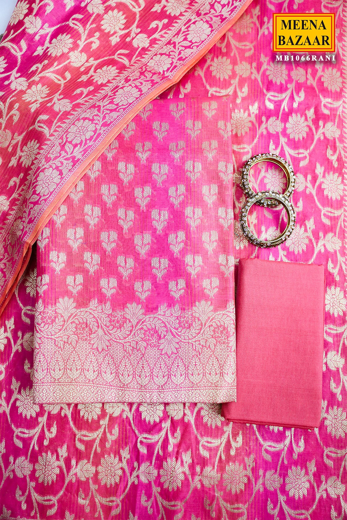 Rani Chanderi Woven Silk Unstitched Suit