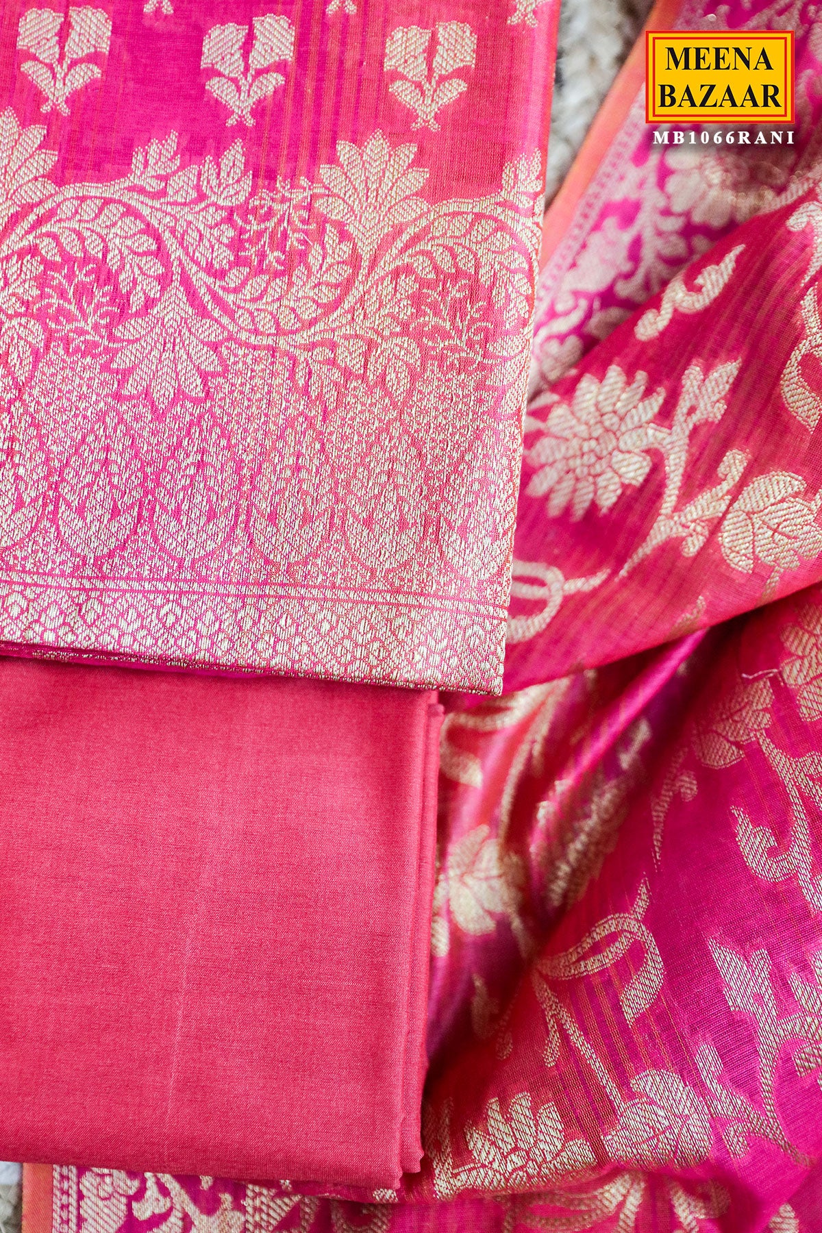 Rani Chanderi Woven Silk Unstitched Suit