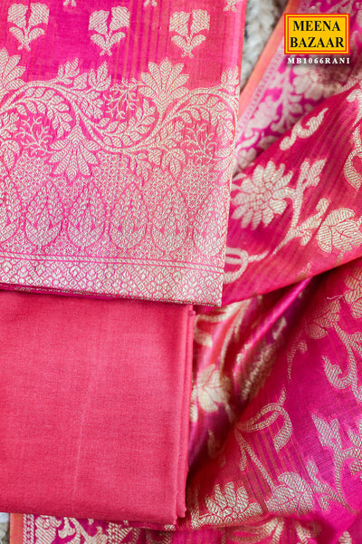 Rani Chanderi Woven Silk Unstitched Suit