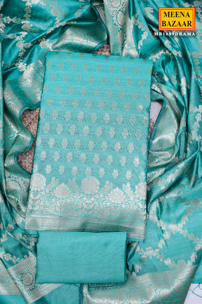 Rama Chanderi Weaving Unstitched Suit