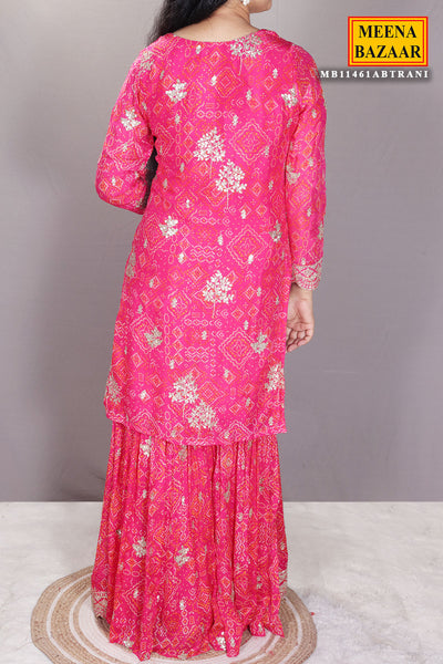 Exquisite Rani Georgette Gota Patti Ready Made Suit Set