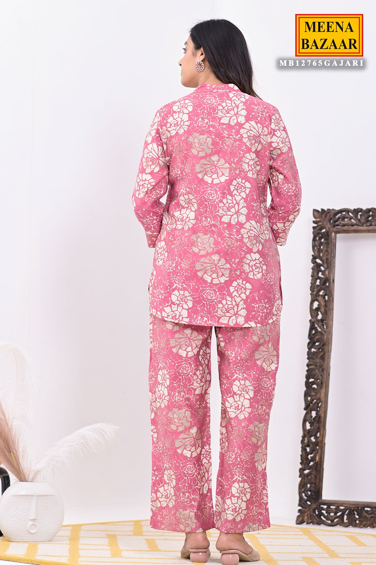 Gajari Muslin Floral Printed Co Ord Set