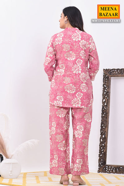 Gajari Muslin Floral Printed Co Ord Set