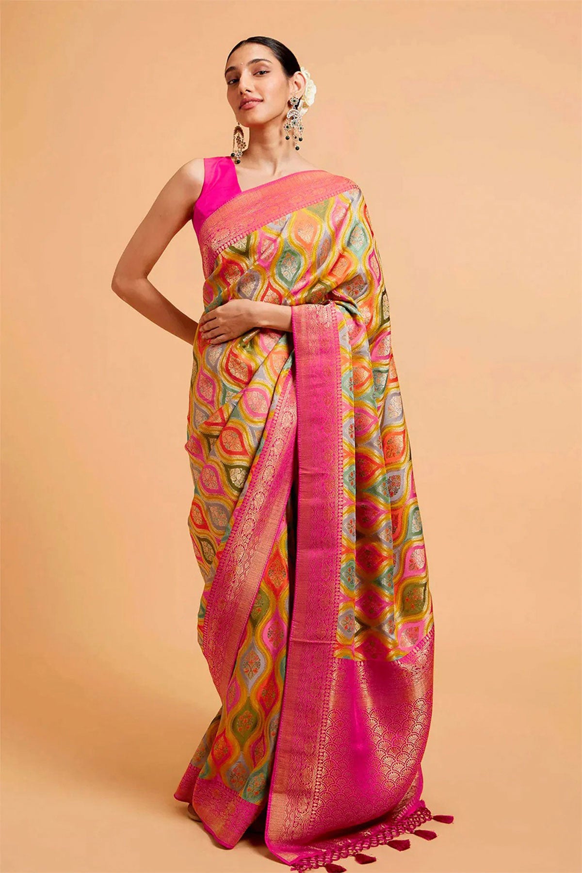 Rani Silk Weaving Saree Elegant Festive & Traditional Wear