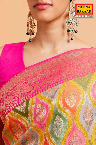 Rani Silk Weaving Saree Elegant Festive & Traditional Wear