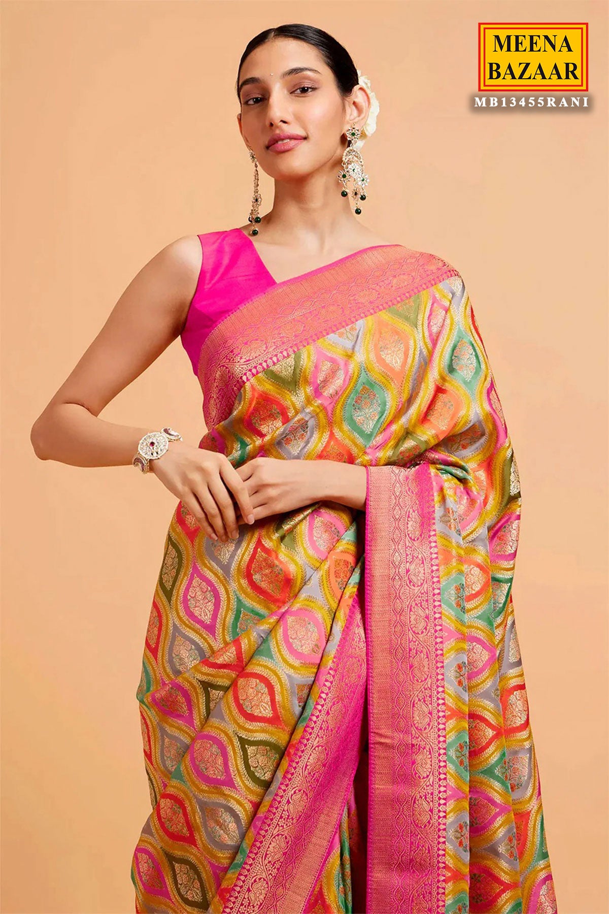Rani Silk Weaving Saree Elegant Festive & Traditional Wear