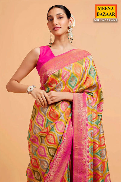 Rani Silk Weaving Saree Elegant Festive & Traditional Wear