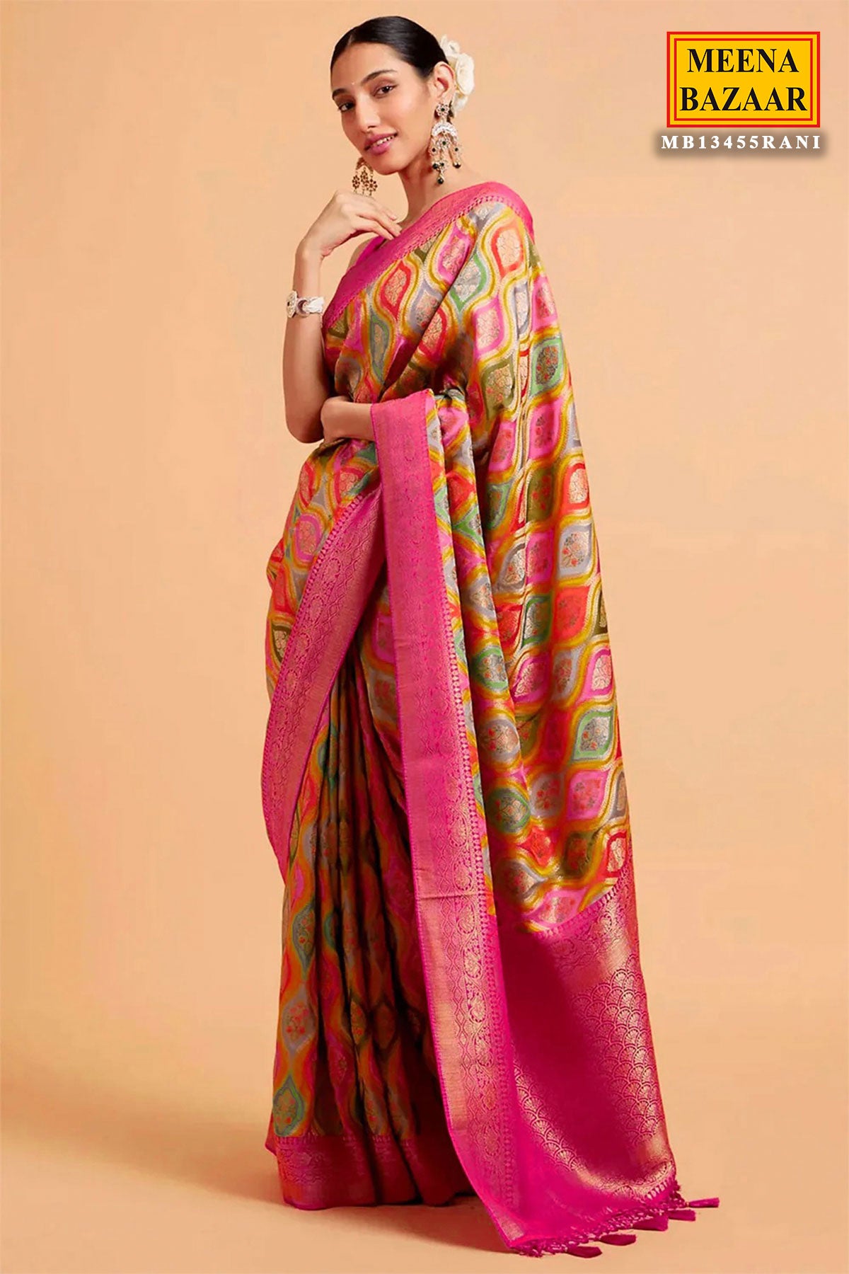 Rani Silk Weaving Saree Elegant Festive & Traditional Wear