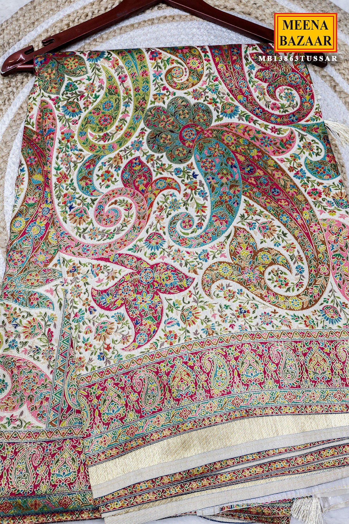 Tussar Silk Weaving Saree Elegant Festive & Traditional Wear