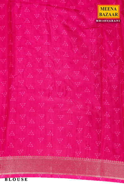 Rani Pink Silk Weaving Saree Traditional Festive Silk Saree