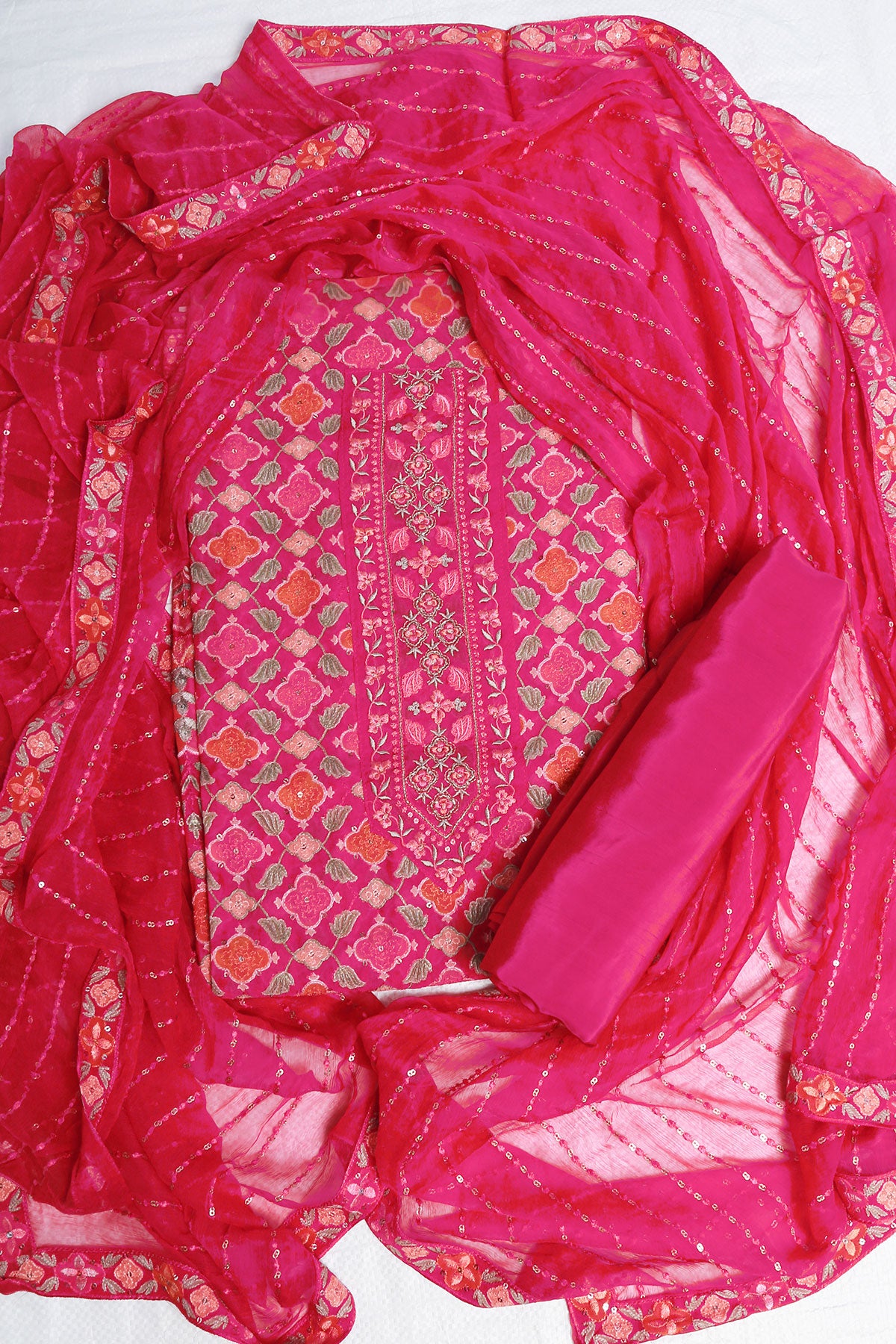 Rani Georgette Floral Embroidered Suit Set