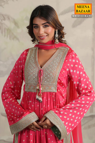 Rani Satin Printed Sequin Embroidered Suit Set