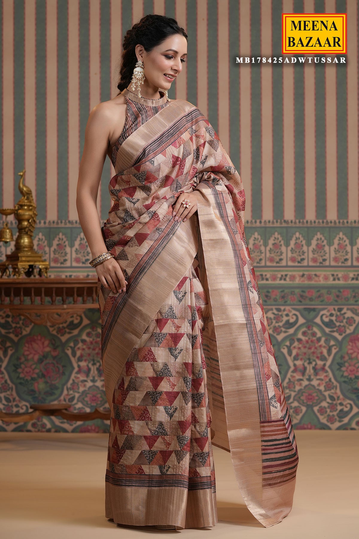 Tussar Silk Saree Online - Designer Sarees Rs 500 to 1000 - SareesWala.com
