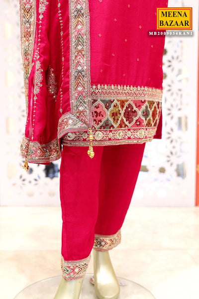 Rani Muslin Neck Embroidered Suit Set