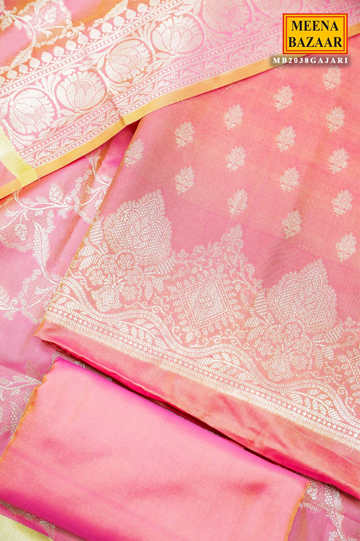 Charming Gajari Chanderi Weaving Unstitched Suit