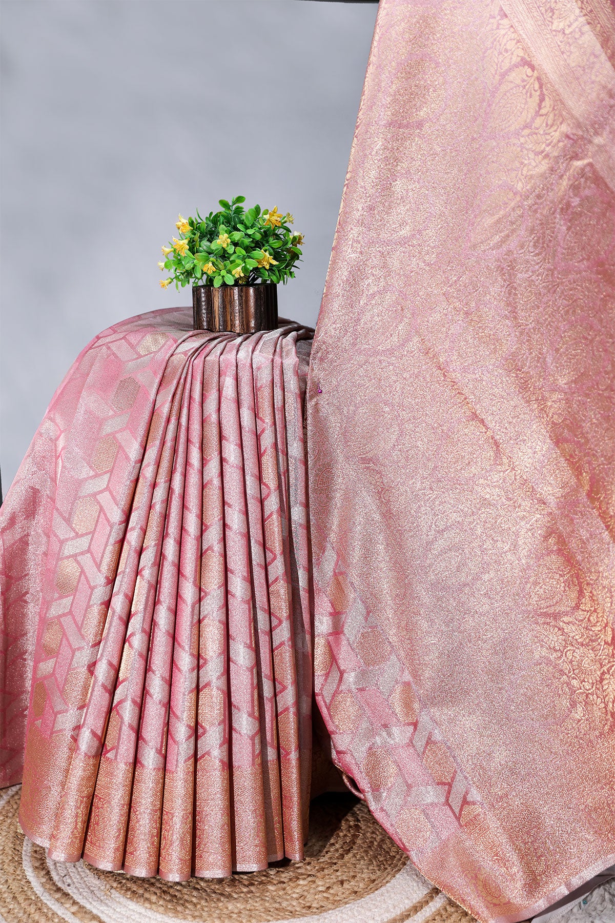 Pink Silk Weaving Saree Elegant Traditional & Festive Wear