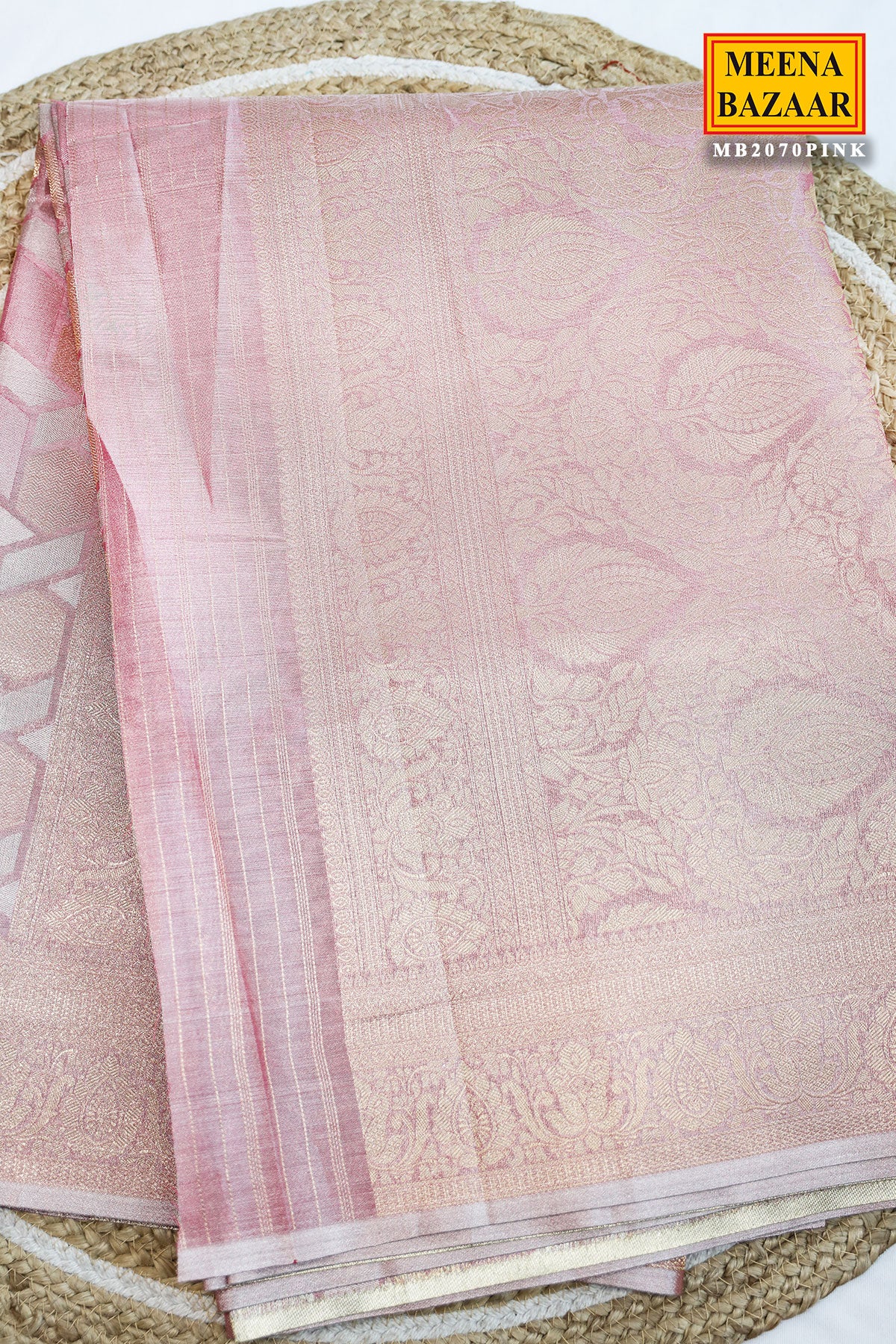 Pink Silk Weaving Saree Elegant Traditional & Festive Wear