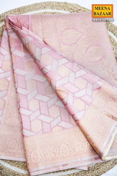 Pink Silk Weaving Saree Elegant Traditional & Festive Wear