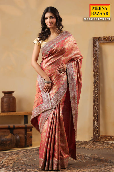 Rani Silk Embroidered Saree Festive Designer Wear