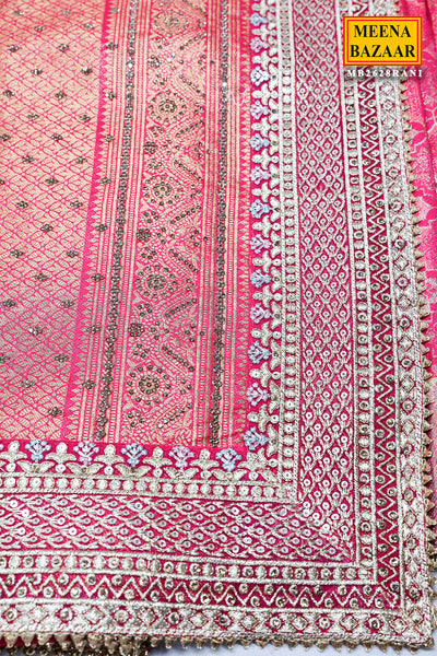 Rani Silk Embroidered Saree Festive Designer Wear