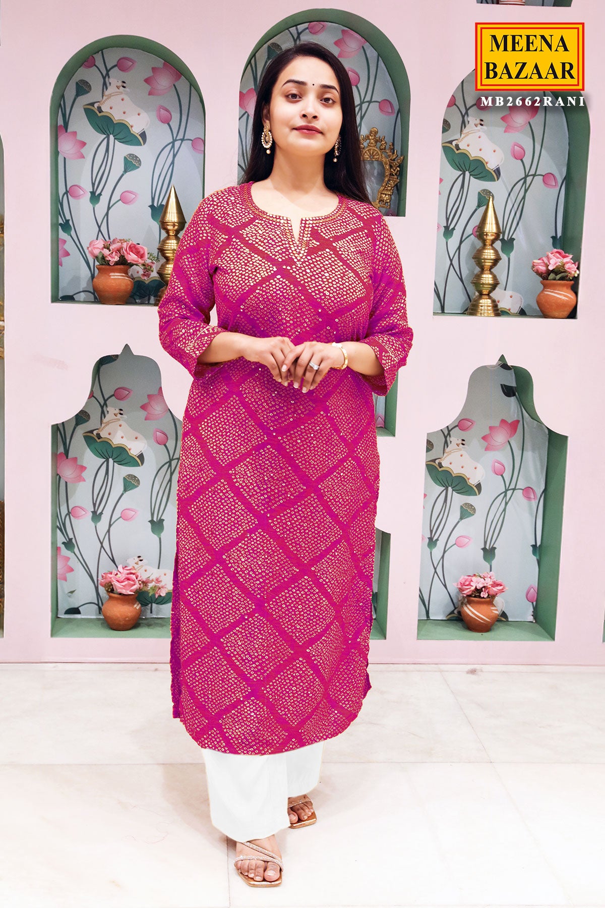 Rani Rayon Knee-length Printed Kurti