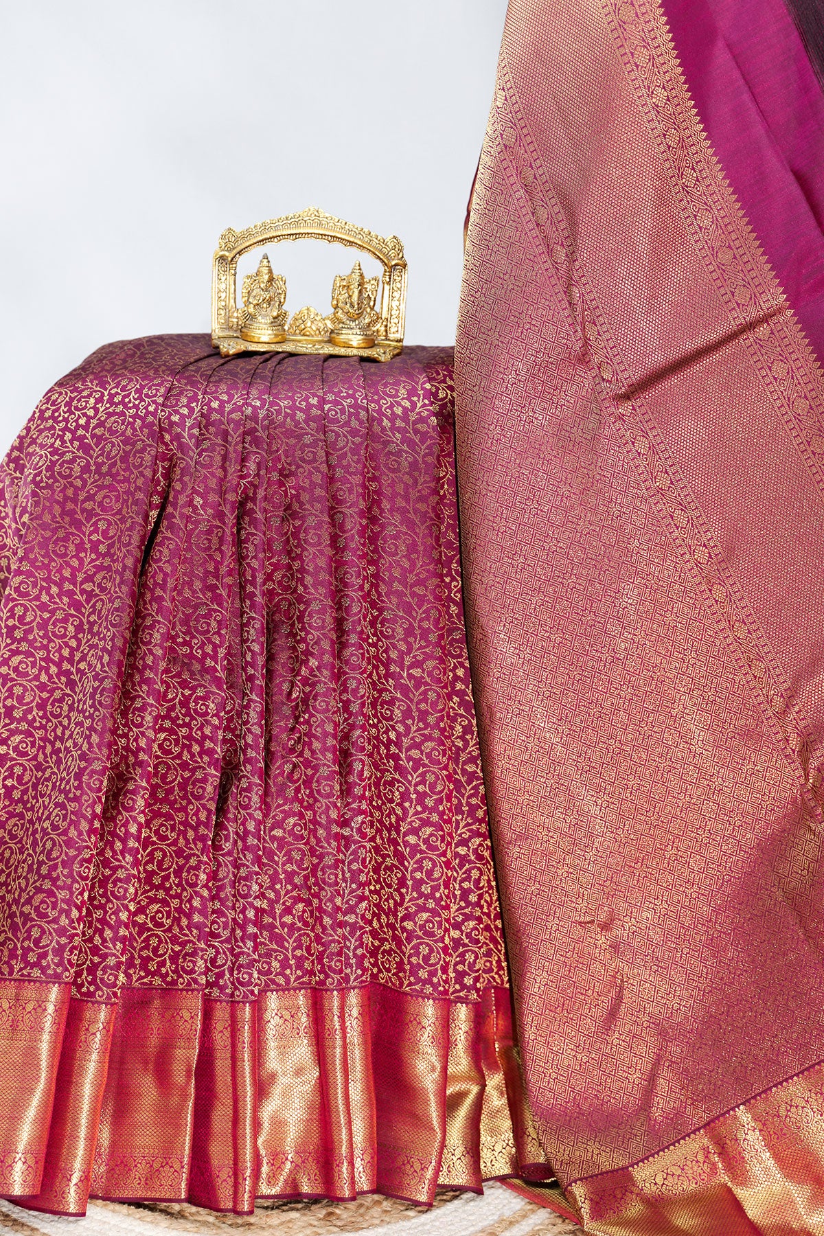 Elegant Maroon Pure Silk Saree – Timeless Grace in Every Drape