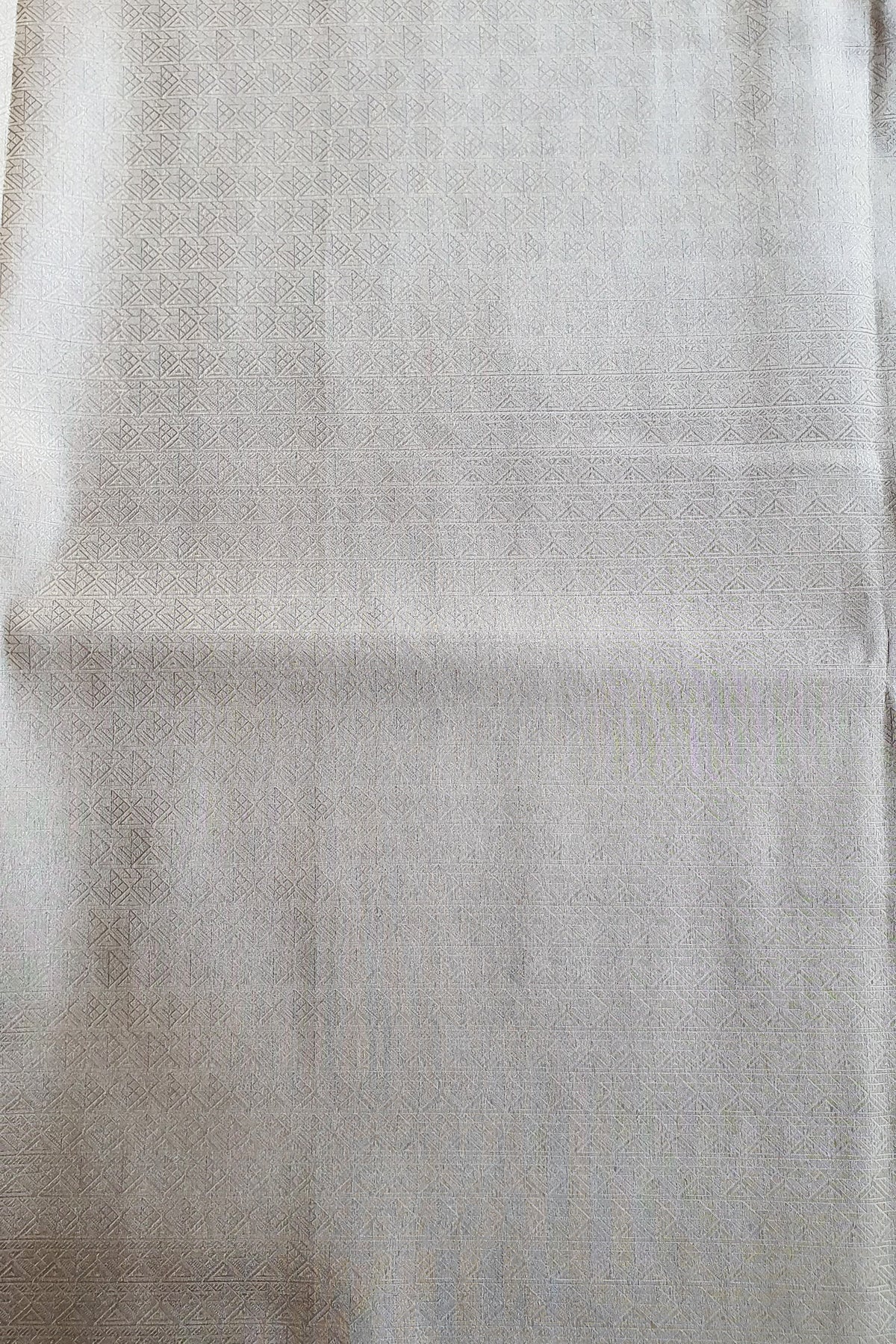 Grey Silk Zari Weaving Saree