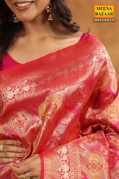 Rani Silk Zari Woven Saree