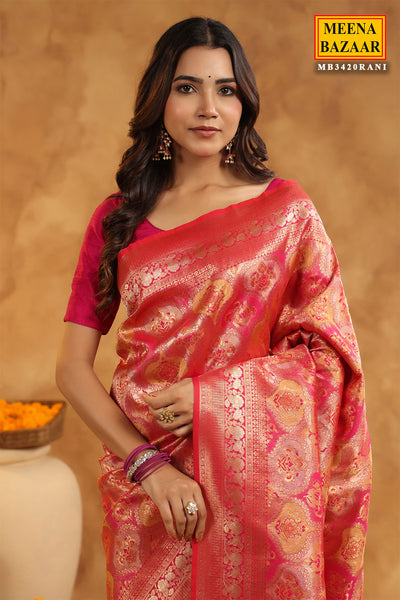 Rani Silk Zari Woven Saree