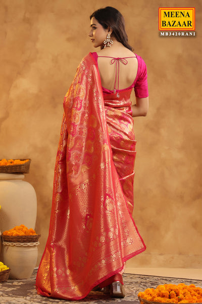 Rani Silk Zari Woven Saree