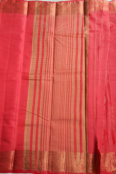 Red Chanderi Silk Woven Saree